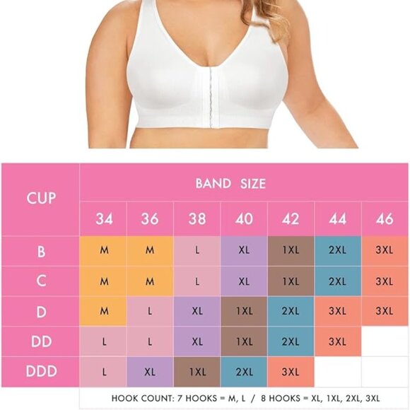 **Exquisite** Form Front Closure Wireless Support Bra Medium Nude NWT - Picture 5 of 7